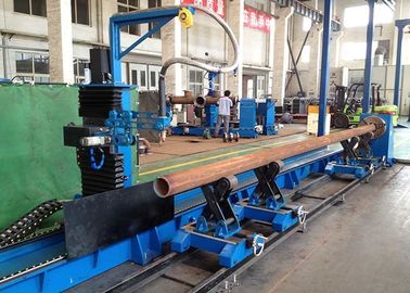 Persimpangan 6 Axis CNC Pipe Cutting Machine Dengan 6000mm Panjang Efektif