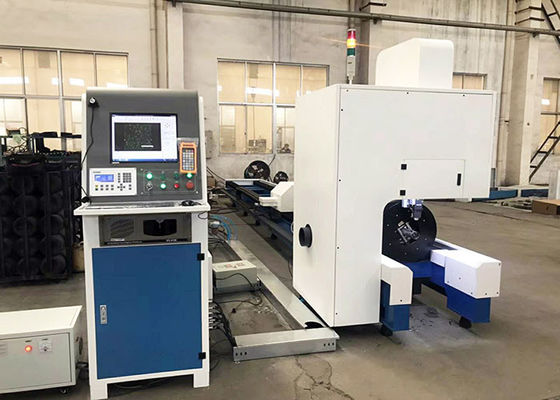 Air pendingin 12KW CNC Steel Pipe Cutting Machine Raycus IPG Fiber Laser Power