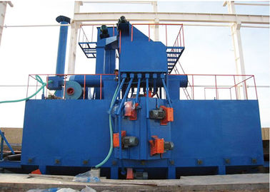 Metal Shot H Beam Line Produksi Peledakan Membersihkan Untuk Profil Baja 800X1600mm