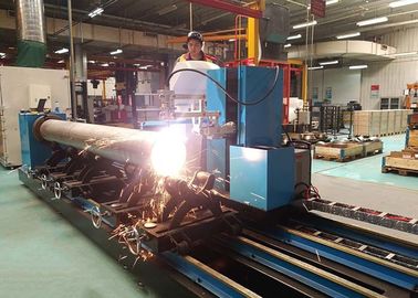 Tabung Garis Interseksi Mesin Plasma CNC / CNC4-800-6 Mesin Pemotong Pipa Plasma