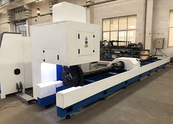 Raycus IPG Mesin Pemotong Pipa CNC 6000W Merah Hitam Efisiensi Tinggi FL-T-6000W