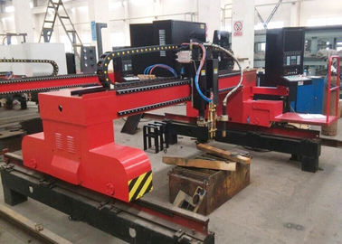 CNC-4000X12000 Gantry Type Gas dan Plasma Cutting Machine 1 Gas Torch 1 Plasma Torch