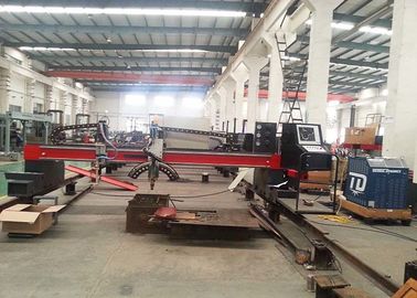 Mode Penggerak Sisi Ganda Panasonic CNC Plasma Gas Plate Cutter dengan Plasma Bevel Cutting