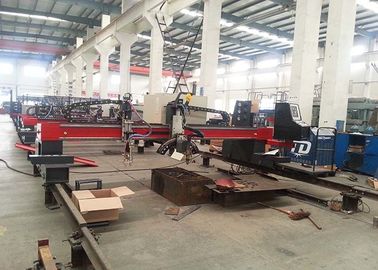 Mode Penggerak Sisi Ganda Panasonic CNC Plasma Gas Plate Cutter dengan Plasma Bevel Cutting