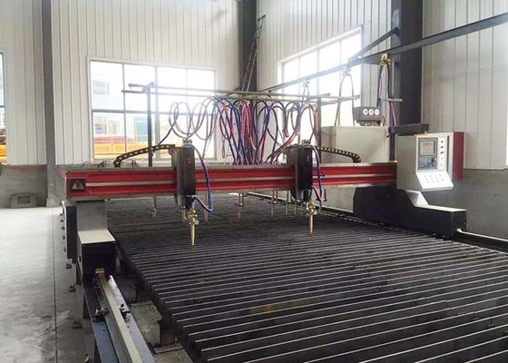 CNC Gantry Type Strip Flame dan Plasma Cutting Machine untuk lini produksi H Beam