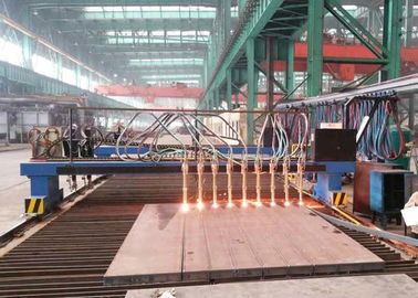 CNC Gantry Type Strip Flame dan Plasma Cutting Machine untuk H Beam Line produksi 3200X10000mm Ukuran Cutting