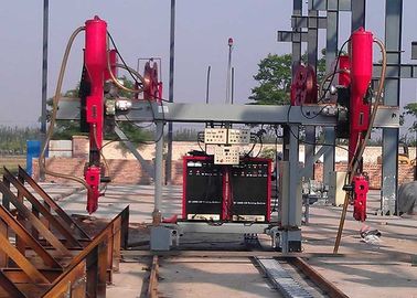 Terendam H Beam Welding Line, Double Drive Sistem Jenis Perahu Gas Cutting Machine