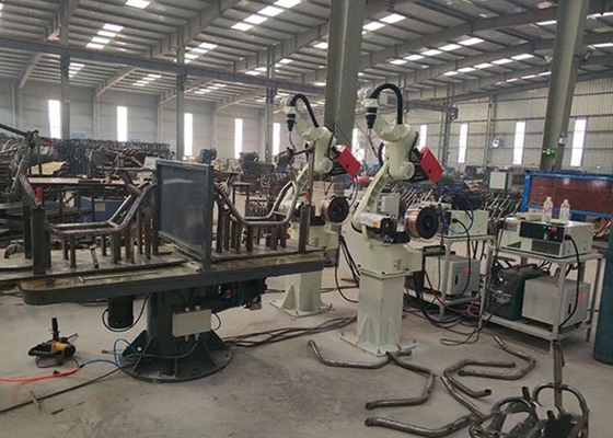 Sistem Pengelasan Robotik untuk Kerangka Sepeda Listrik / Sepeda Motor RWS Seri Stasiun Pengelasan Robotik dengan 6 Axis Kawasaki Robot Arm