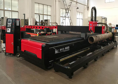 Pelat Logam Tebal Dan Tabung Baja CNC Plasma Cutting Machine Dengan USA Hypertherm