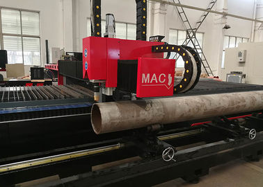 Pelat Logam Tebal Dan Tabung Baja CNC Plasma Cutting Machine Dengan USA Hypertherm