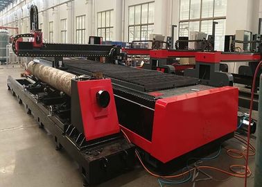 Pelat Logam Tebal Dan Tabung Baja CNC Plasma Cutting Machine Dengan USA Hypertherm